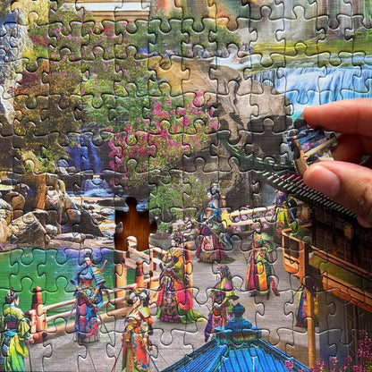 FLIPSI COMPLETE: Enchanted Falls Puzzle | Flipsi Board Included - Flipsi Puzzles