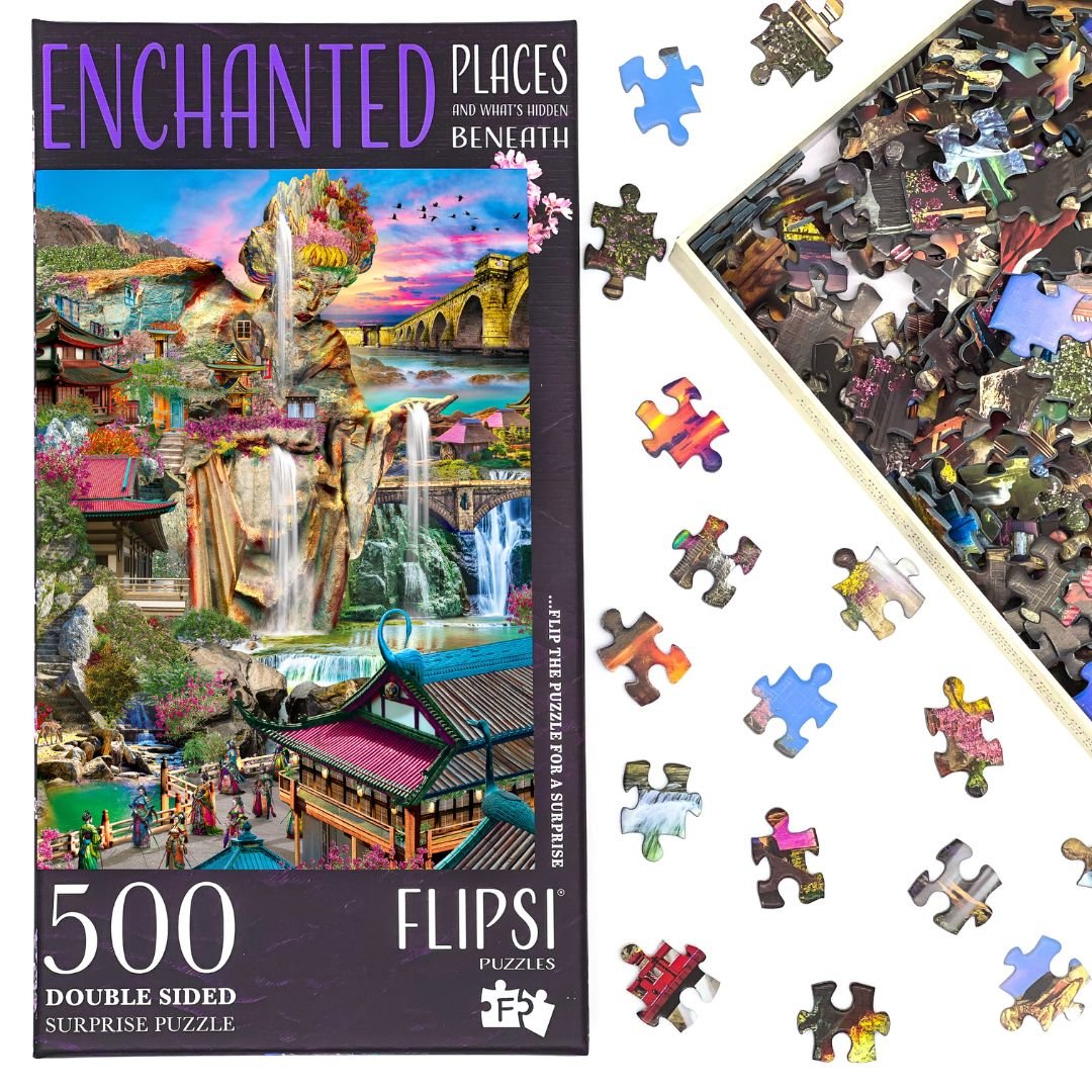 FLIPSI PLUS: All Three Enchanted Places &amp; Flipsi Board - Flipsi Puzzles